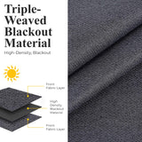 Nyan 100% Blackout Machine Washable Grommet Curtains, Set of 2 Panels