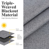 Nyan 100% Blackout Machine Washable Grommet Curtains, Set of 2 Panels