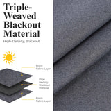 Neal 100% Blackout Machine Washable Grommet Curtains, Set of 2 Panels