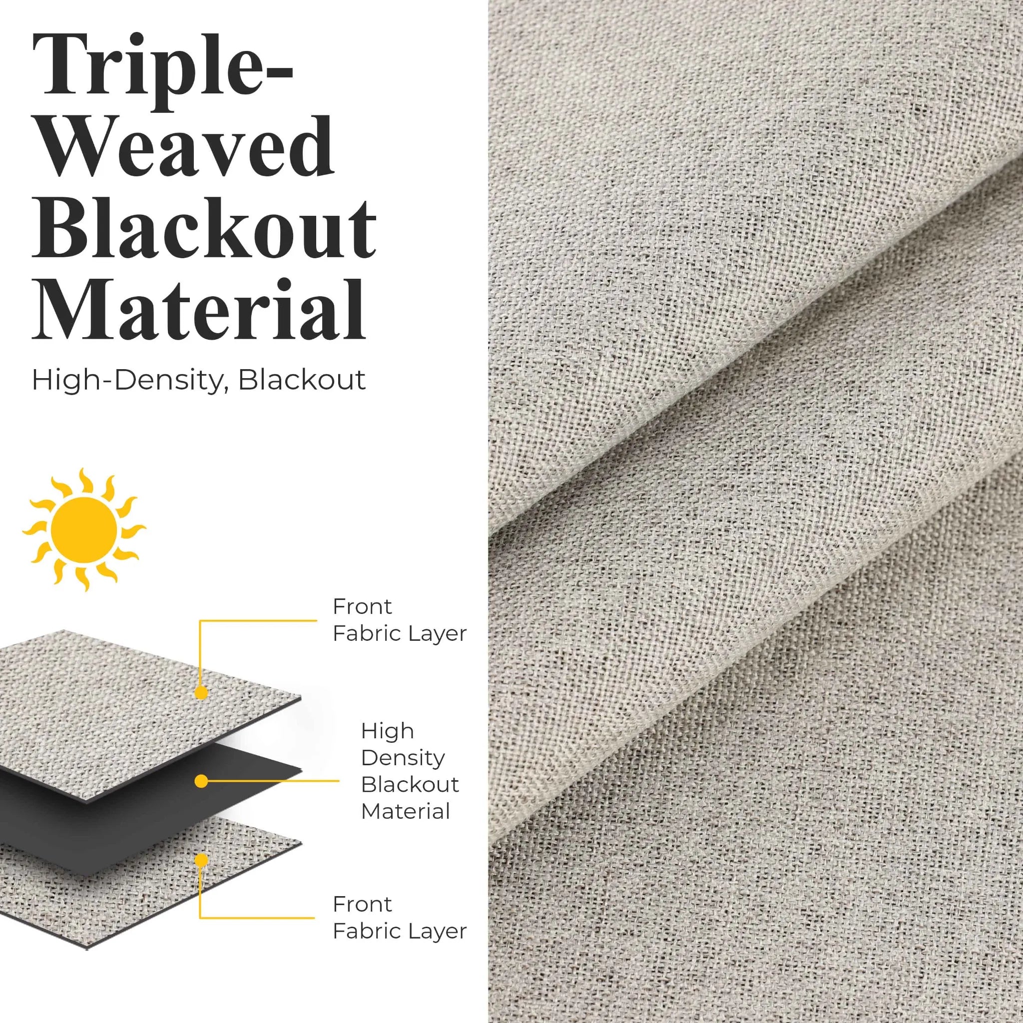 Neal 100% Blackout Machine Washable Grommet Curtains, Set of 2 Panels