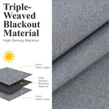Neal 100% Blackout Machine Washable Grommet Curtains, Set of 2 Panels