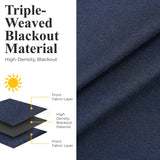 Neal 100% Blackout Machine Washable Grommet Curtains, Set of 2 Panels