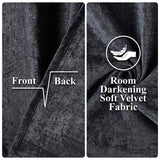 Noor Semi-Blackout Chenille Washable Grommet Curtains, Set of 2 Panels