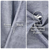 Noor Semi-Blackout Chenille Washable Grommet Curtains, Set of 2 Panels