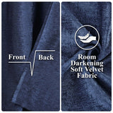 Noor Semi-Blackout Chenille Washable Grommet Curtains, Set of 2 Panels