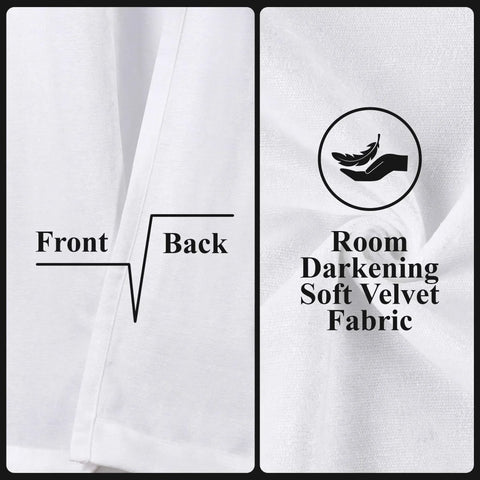Noor Semi-Blackout Chenille Washable Grommet Curtains, Set of 2 Panels
