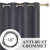 Nyan 100% Blackout Machine Washable Grommet Curtains, Set of 2 Panels