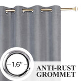 Nyan 100% Blackout Machine Washable Grommet Curtains, Set of 2 Panels