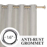 Nyan 100% Blackout Machine Washable Grommet Curtains, Set of 2 Panels