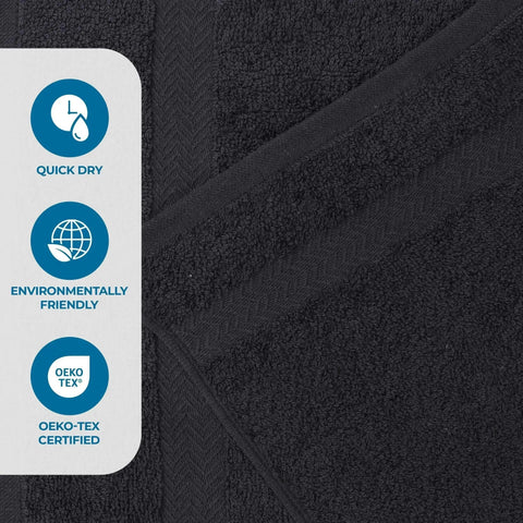 Cotton Highly Absorbent Eco-Friendly Quick Dry Bath Towel Set of 4