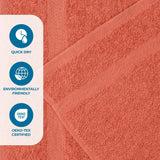 6 Piece Cotton Eco-Friendly Soft Absorbent Towel Set