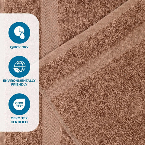 Cotton Highly Absorbent Eco-Friendly Quick Dry Bath Towel Set of 4