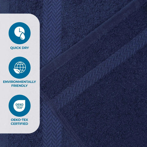 Cotton Highly Absorbent Eco-Friendly Quick Dry Bath Towel Set of 4