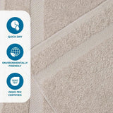 Cotton Highly Absorbent Eco-Friendly Quick Dry Bath Towel Set of 4