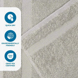 Cotton Highly Absorbent Eco-Friendly Quick Dry Bath Towel Set of 4
