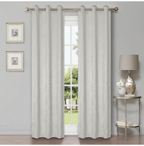 Blackout Window Curtains Waverly Geometric Room Darkening Washable Set of 2