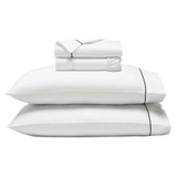 600 Thread Count Cotton Blend Bed Sheet Set - Imperia Embroidered Hem