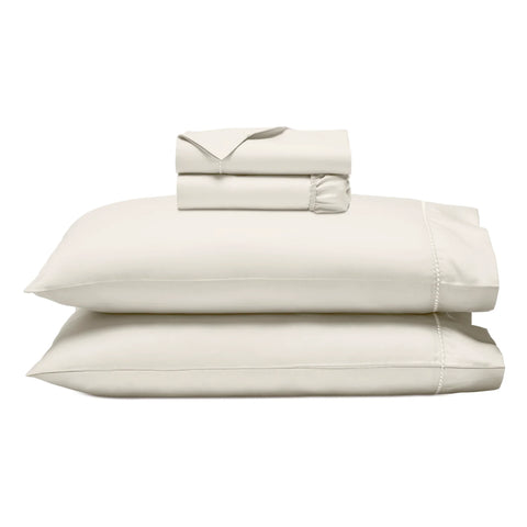 600 Thread Count Cotton Blend Bed Sheet Set - Imperia Embroidered Hem