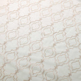 Imperial Trellis Embroidered Sheer Grommet Curtain Panel Set