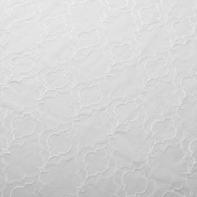 Imperial Trellis Embroidered Sheer Grommet Curtain Panel Set