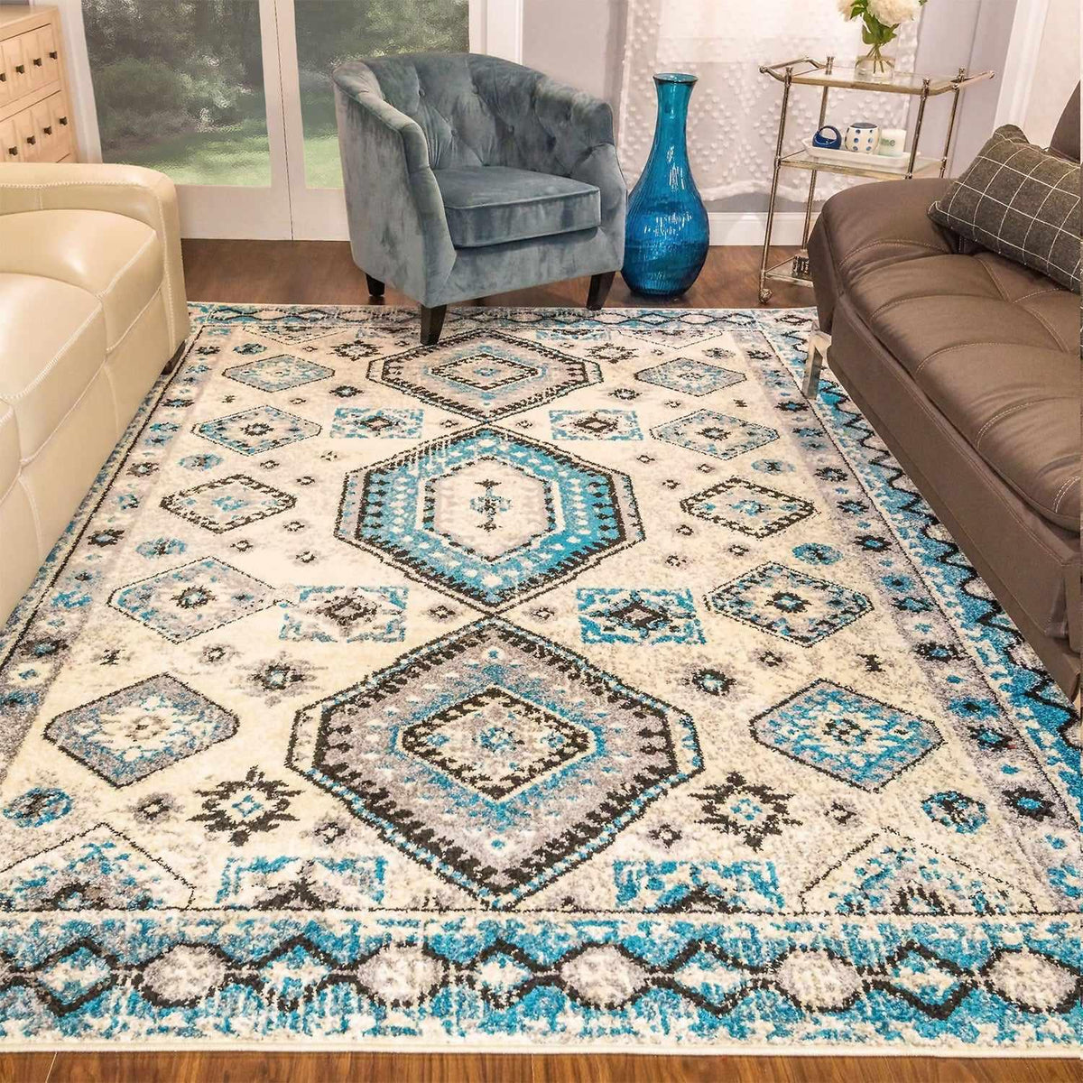 Taimak Geometric Rustic Indoor Area Rug Or Runner Rug