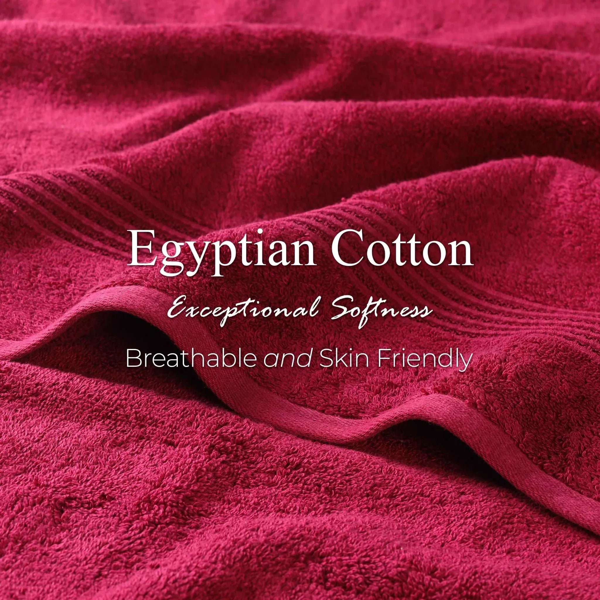 Heritage Egyptian Cotton Plush Thick Absorbent Bath Towel Set of 2