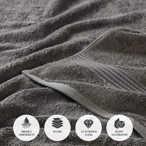 Egyptian Cotton Plush Bath Towel Set 3 Piece Heritage Collection