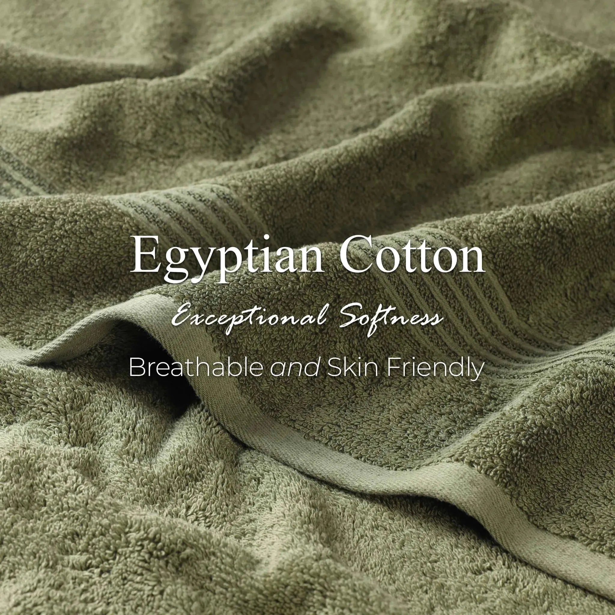 Heritage Egyptian Cotton Plush Thick Absorbent Hand Towel Set of 8