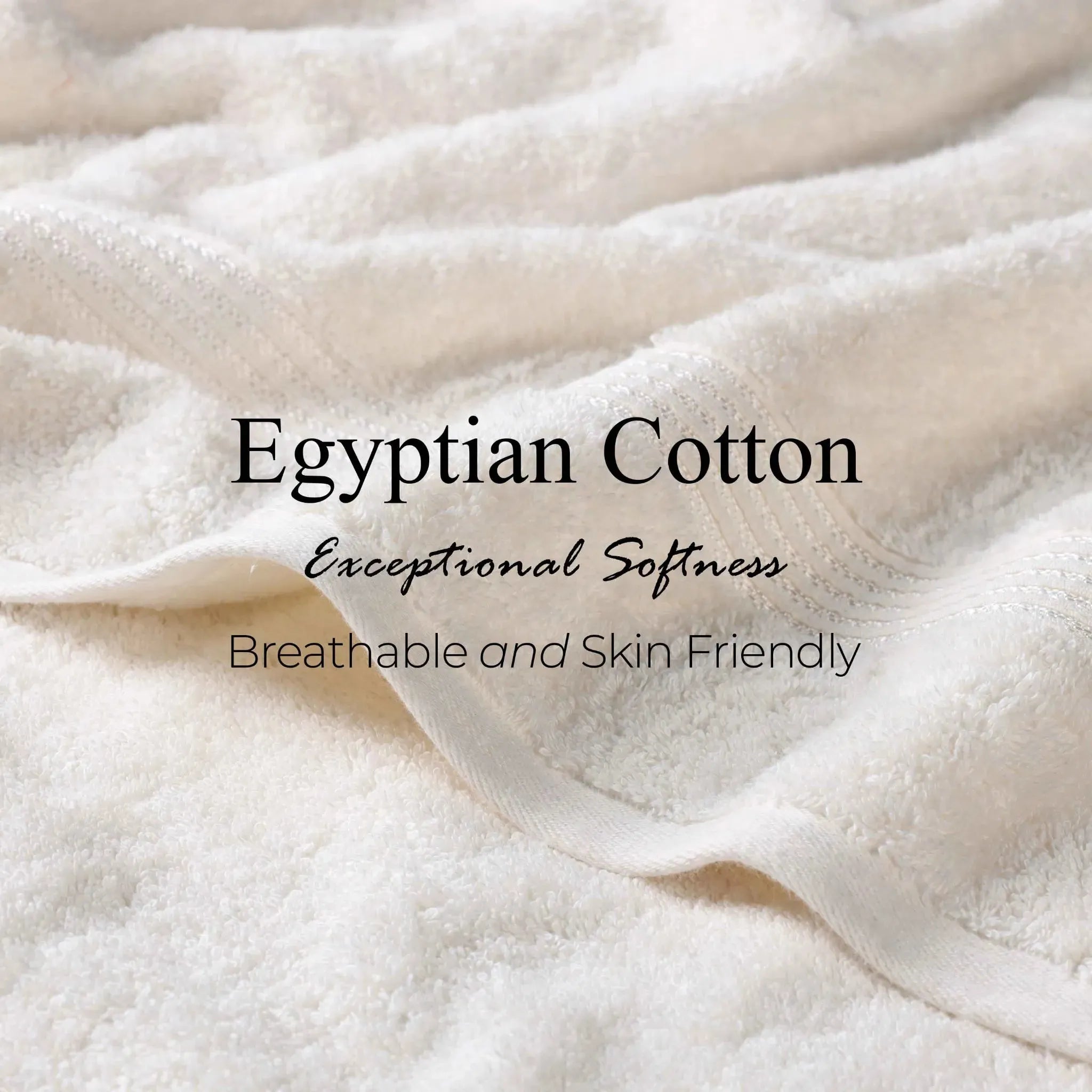 Heritage Egyptian Cotton Plush Thick Absorbent Bath Towel Set of 2