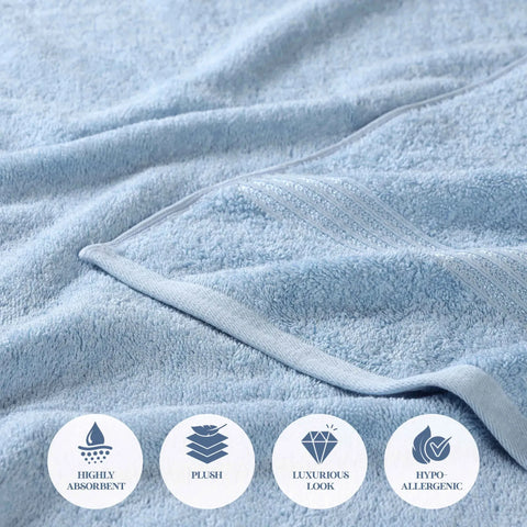 Egyptian Cotton Plush Absorbent Luxury Bath Towel Set of 4