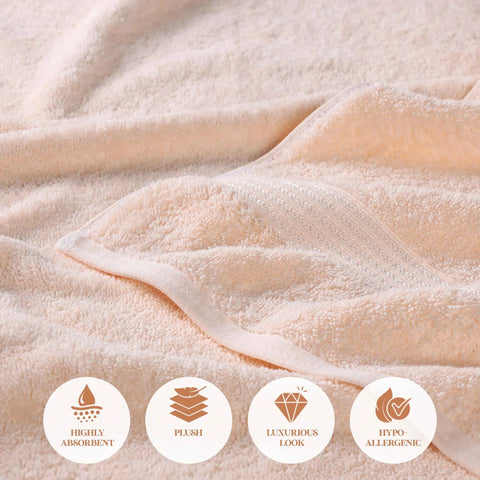 Egyptian Cotton Plush Bath Towel Set 3 Piece Heritage Collection