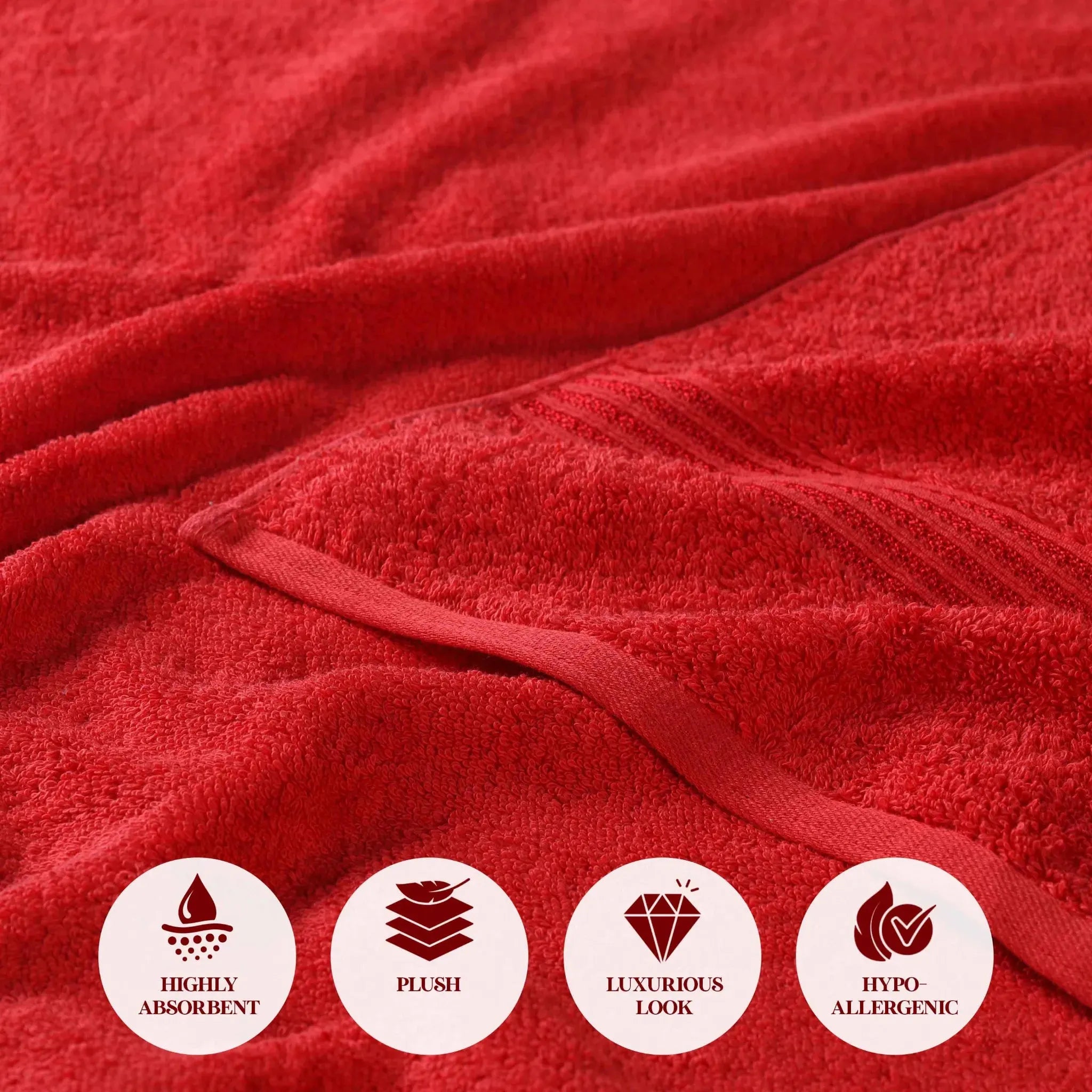 Heritage Egyptian Cotton Plush 3 Piece Absorbent Luxury Towel Set
