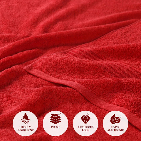Egyptian Cotton Plush Bath Towel Set 3 Piece Heritage Collection