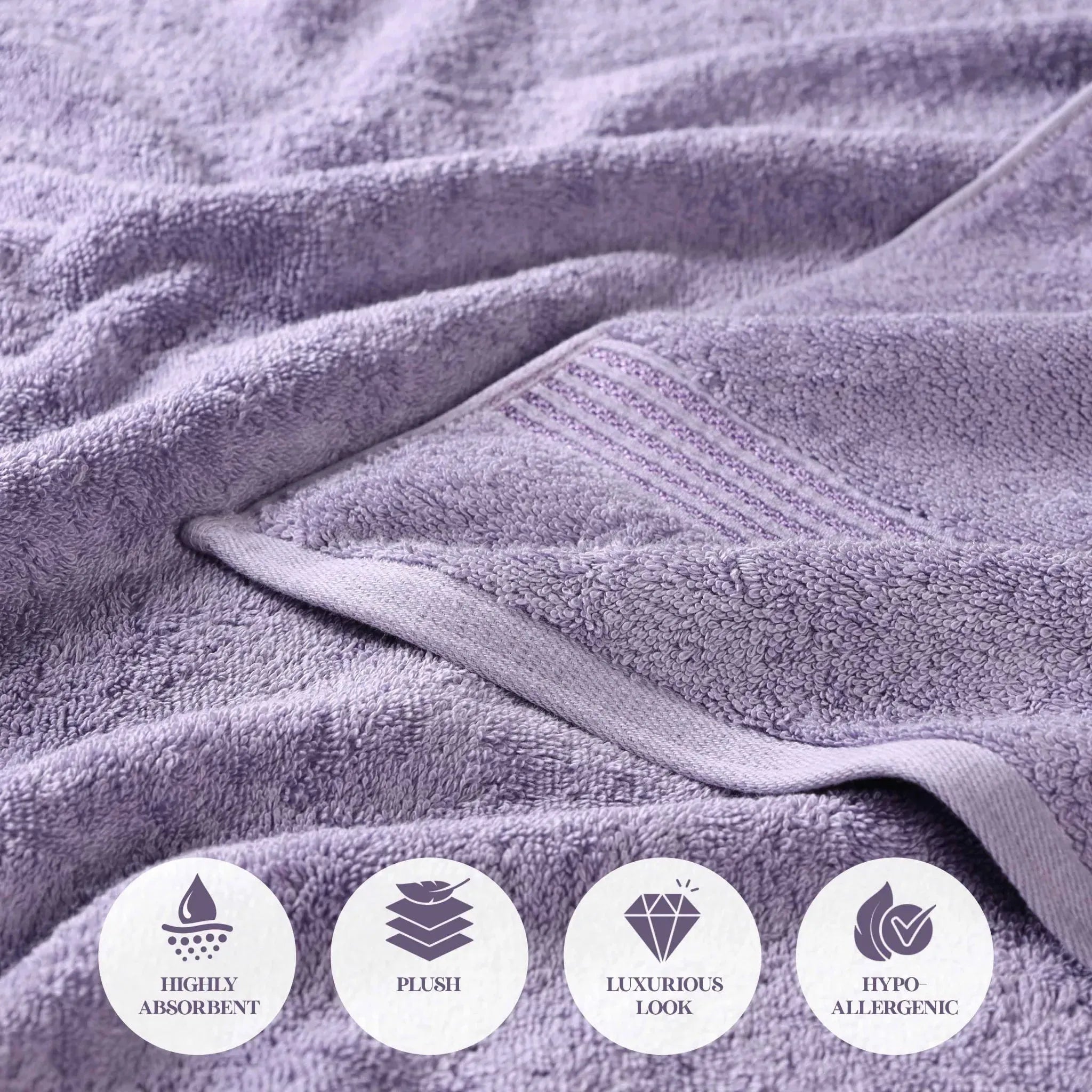 Heritage Egyptian Cotton Plush 3 Piece Absorbent Luxury Towel Set