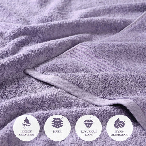 Egyptian Cotton Plush Bath Towel Set 3 Piece Heritage Collection