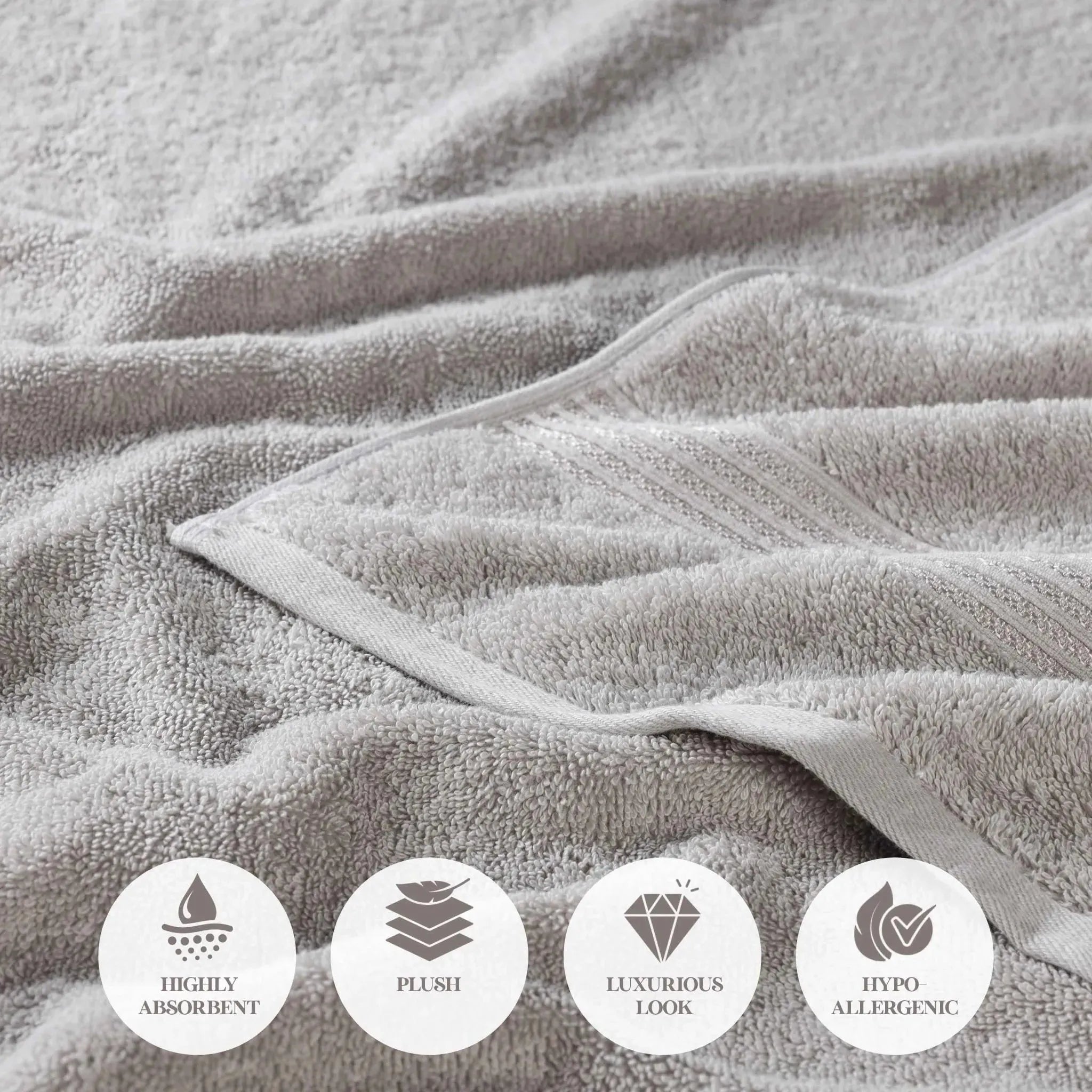 Heritage Egyptian Cotton Plush 3 Piece Absorbent Luxury Towel Set