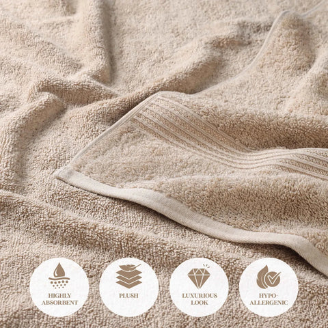 Egyptian Cotton Plush Bath Towel Set 3 Piece Heritage Collection