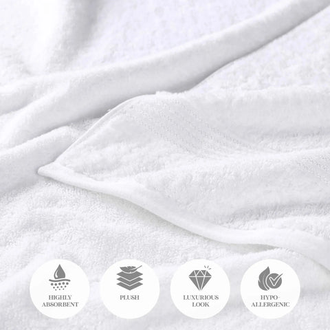 Egyptian Cotton Plush Bath Towel Set 3 Piece Heritage Collection