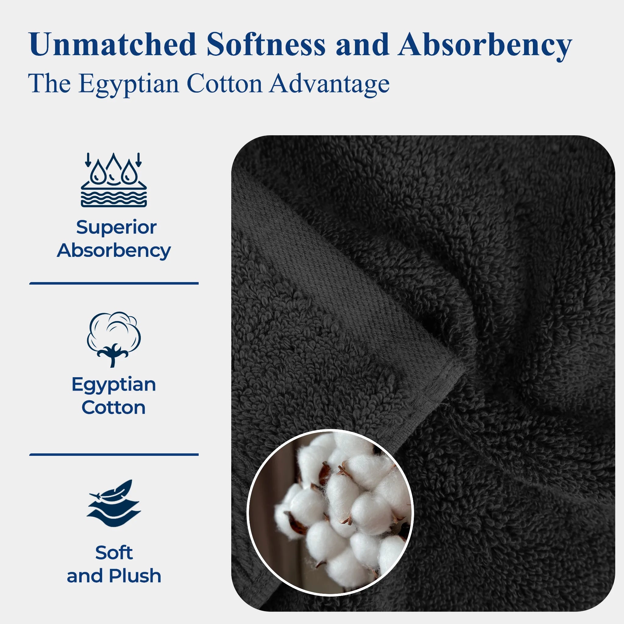 Madison Egyptian Cotton Plush Heavyweight 6 Piece Towel Set