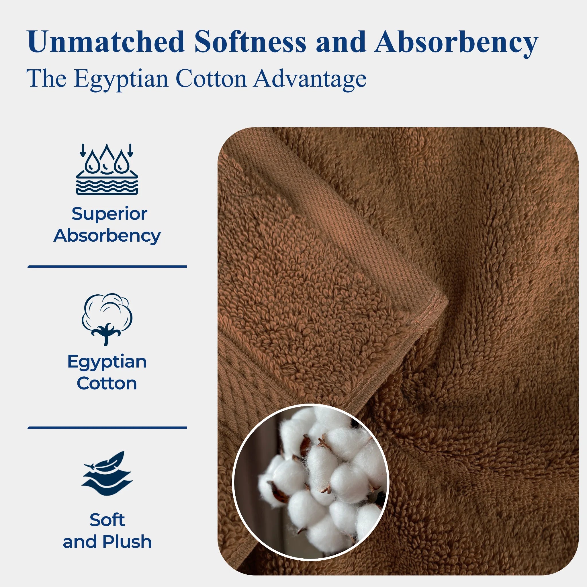 Madison Egyptian Cotton Plush Heavyweight 3 Piece Towel Set