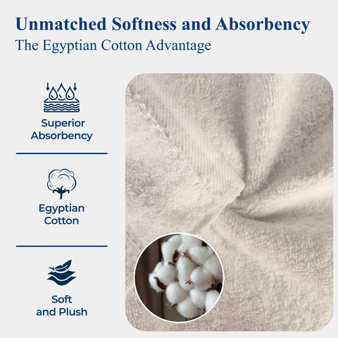 Egyptian Cotton Face Towel Set of 6 by Madison
