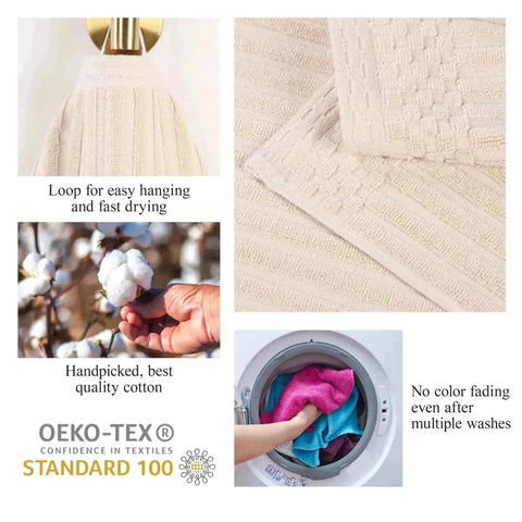 Soho Ribbed Cotton Absorbent 2 Piece Bath Sheet Towel Set