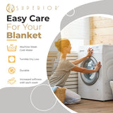 100% Cotton Waffle Blanket – Cooling Waffle Weave, Lightweight & Breathable