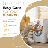 100% Cotton Waffle Blanket – Cooling Waffle Weave, Lightweight & Breathable