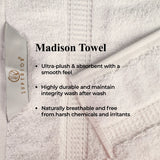 Egyptian Cotton Face Towel Set of 6 by Madison