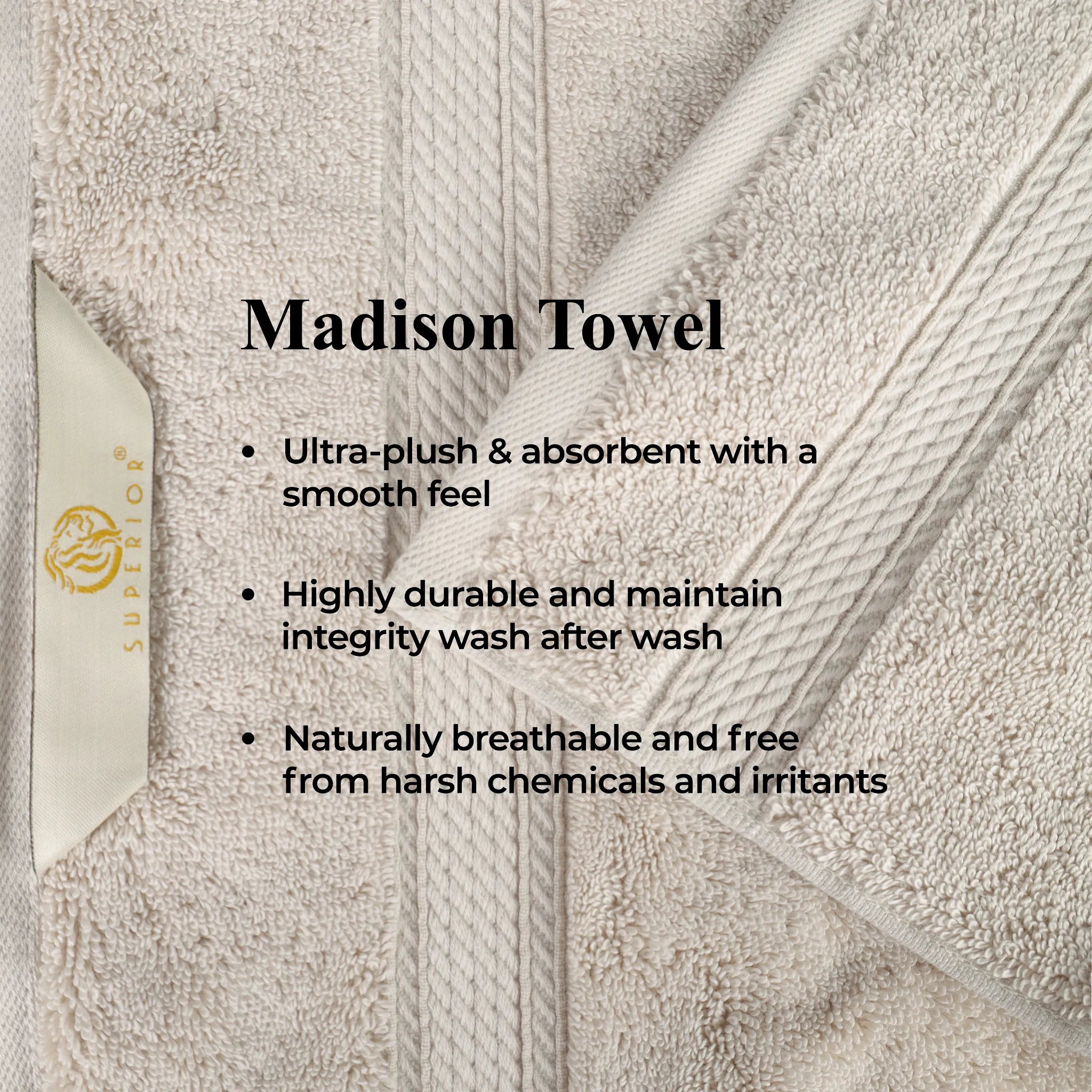 Madison Egyptian Cotton Plush Thick Absorbent Bath Sheet Set of 2