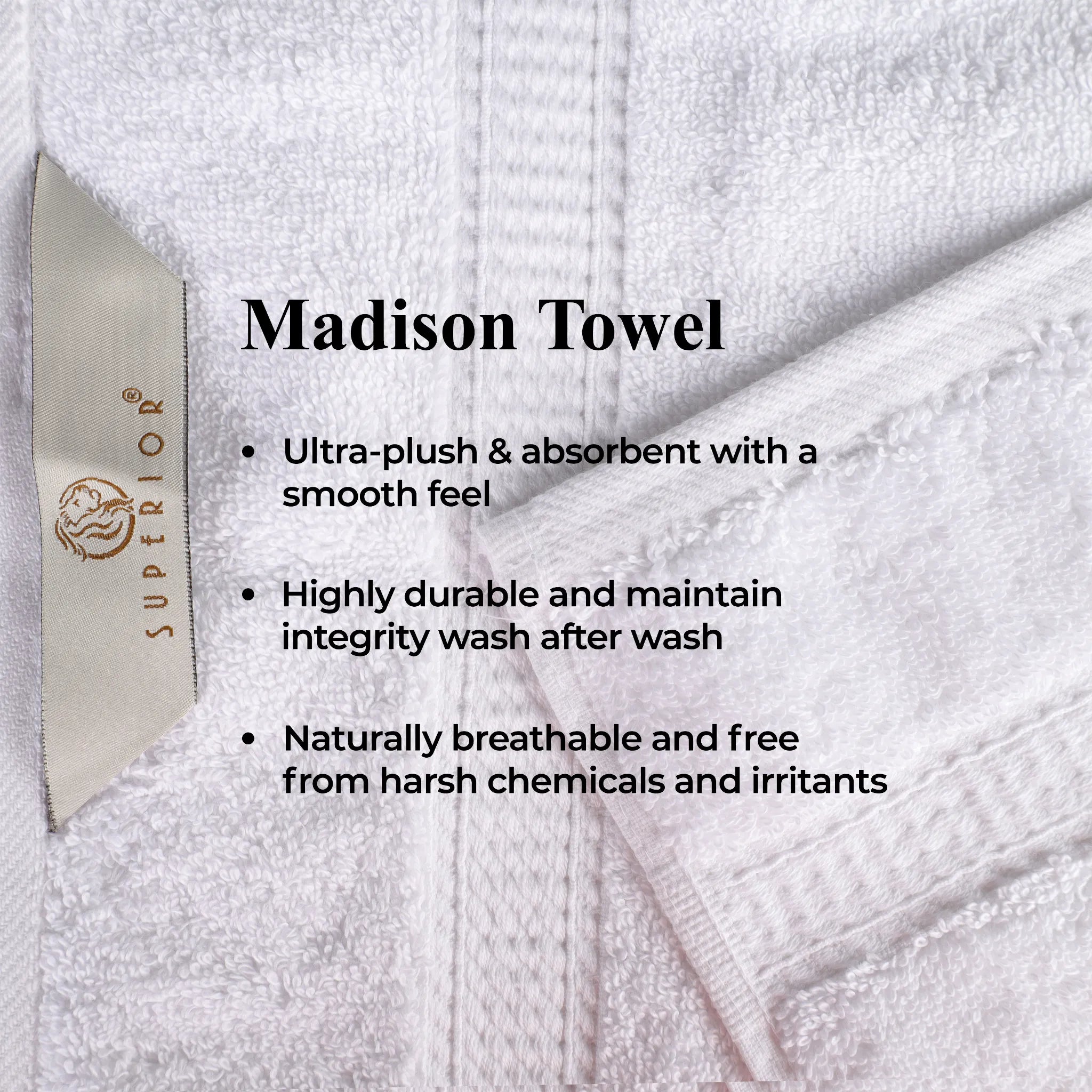 Madison Egyptian Cotton Plush Heavyweight 9 Piece Towel Set