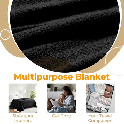 100% Cotton Waffle Blanket – Cooling Waffle Weave, Lightweight & Breathable