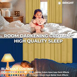 Solid Room Darkening Rod Pocket Blackout Curtain Panels, Set of 2