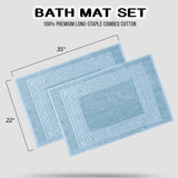 Egyptian Cotton Bath Mat Set of 2 Greek Key Infinity Border